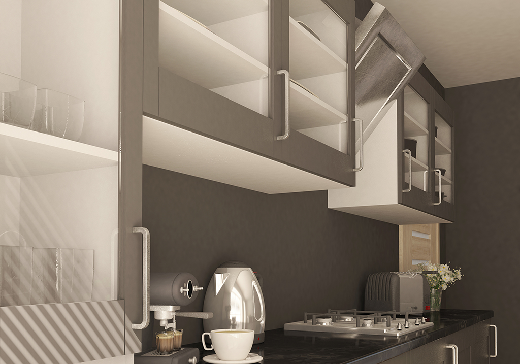 open shelving kitchen design